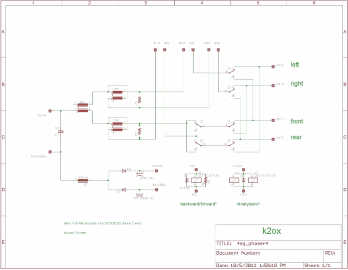 4sq_k2ox.JPG - Here's my current design.  It adds only one additional transformer and eliminates the need for the attenuators. I want to thank Tom, w8ji, for doing all the hard work and sharing it with us.  Also, take a look at  www.dxengineering.com  and  www.hizantennas.com  for commercial products and good information. Here's the schematic:   4sq_phaser4.pdf 